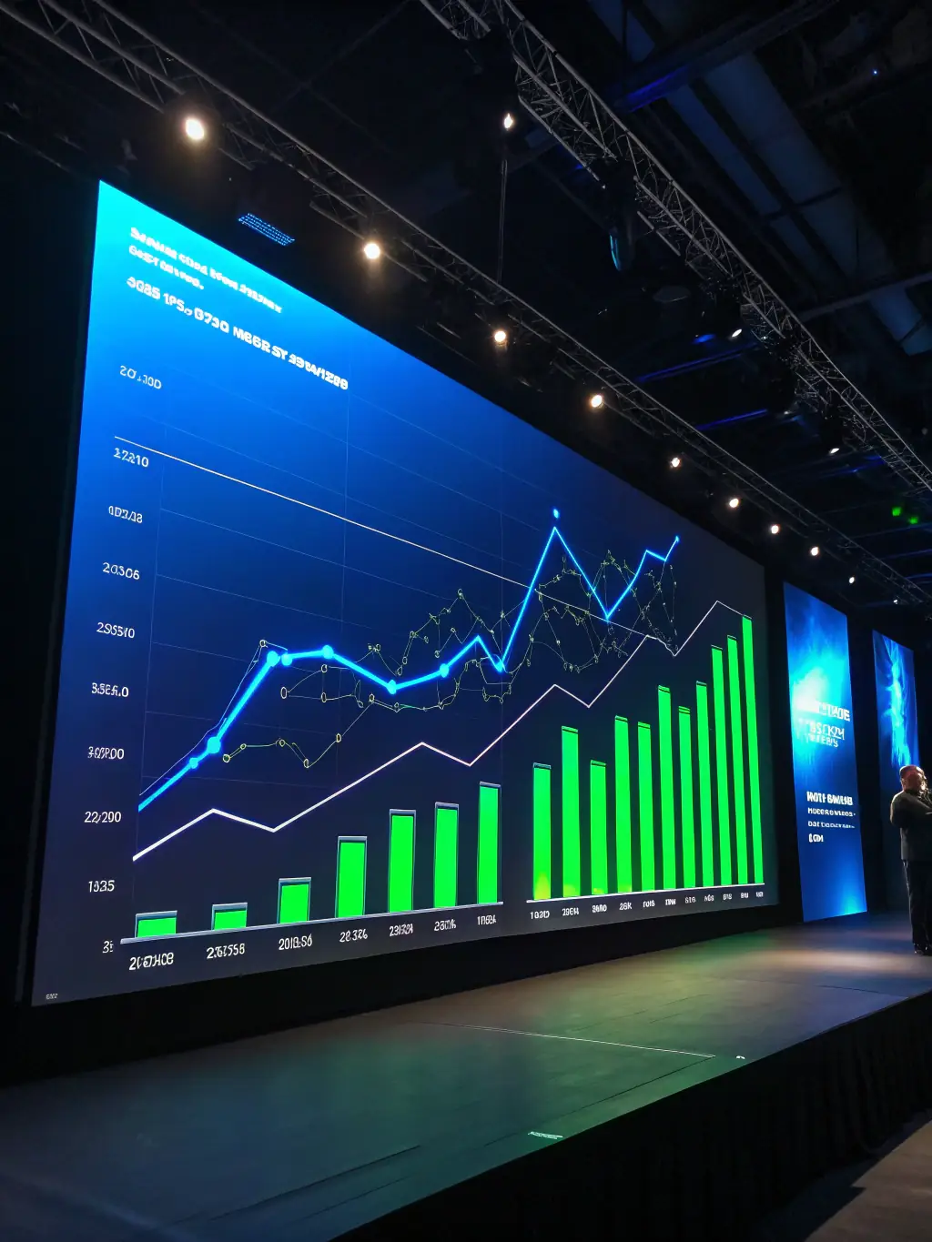A graph showing the growth trajectory of a startup after receiving mentorship, illustrating the tangible results of the CyberVault program.